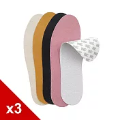 糊塗鞋匠 優質鞋材 C02 1mm豬麂皮替換鞋墊(有背膠) 3雙 男款A04粉色