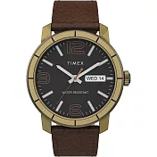 【TIMEX】 天美時 風格系列 經典紳士手錶 (黑/咖啡 TXTW2T72700)