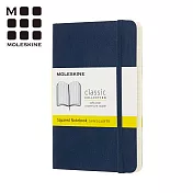 【獨家燙金】MOLESKINE 經典硬殼筆記本 (口袋型) -軟皮方格藍