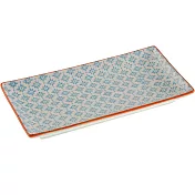 《VERSA》長方淺餐盤(小花藍25.5cm)