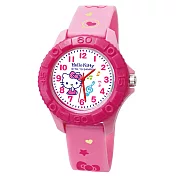 【三麗鷗】雙色殼兒童手錶舞動Kitty_粉色