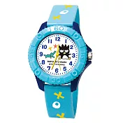 【三麗鷗】雙色殼兒童手錶酷企鵝與鱷魚_天藍
