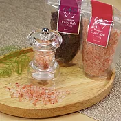 【Ruby Salt】喜馬拉雅山紅寶石食用岩鹽- 粉鑽鹽 +【4U4U】西洋棋造型研磨罐