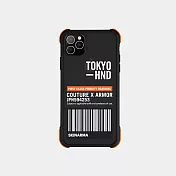 Skinarma日本潮牌 iPhone 11 Pro Max Bando Sheer 耐衝擊防摔透明手機殼 透黑+橘