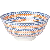 《NOW》圖騰餐碗(彩帶橘藍)