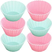 《GP&me》Dolce雙色矽膠瑪芬烤杯6入(7cm)