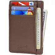 《Kinzd》防盜證件卡夾(棕色)