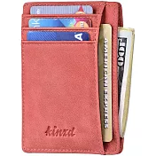 《Kinzd》防盜證件卡夾(玫瑰色)