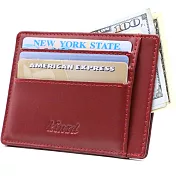 《Kinzd》真皮防盜卡夾(酒紅)