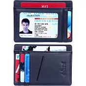 《Kinzd》真皮防盜證件卡夾(深藍)
