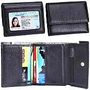 《Kinzd》三折式皮夾(黑)