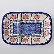 波蘭陶 漫野薔薇系列 分隔盤 28x19cm 波蘭手工製