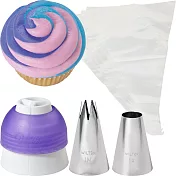 《Wilton》附轉接頭+三色花嘴擠花組