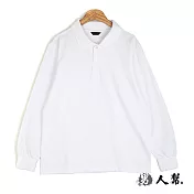 【男人幫】P2169＊抗菌/MIT 台灣製造【100%純棉高磅數素色POLO衫】S白