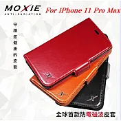 】Moxie X-SHELL iPhone 11 Pro Max (6.5吋) 分離式防電磁波皮套 側翻皮套黑色