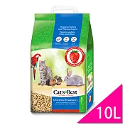 【Cat’s Best 凱優】草莓香味-崩解型木屑粗砂-10Lx2包