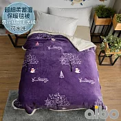 【Aibo】雪花絨超細柔蓄溫保暖羊羔絨毯被(雪花森林)