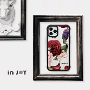 INJOYmall for iPhone XS max 質感玫瑰 耐撞擊磨砂邊框手機殼 透明款