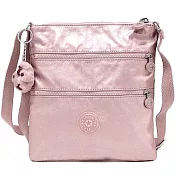 KIPLING 珠光斜背包-玫瑰金