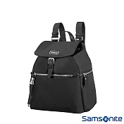 Samsonite新秀麗 KARISSA 經典時尚三口袋吊飾後背包(黑)