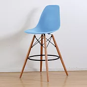 E-home EMSH北歐經典造型吧檯椅 六色可選藍色