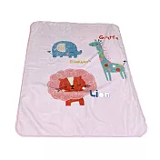 【Leafbaby】 兒童房幼兒園可用冬天保暖法蘭雲貂絨兒童蓋毯-動物世界