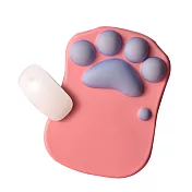 【EZlife】3D矽膠貓抓鼠標護腕墊粉色