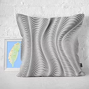 IHERMI 視覺魔幻線條B 抱枕套 45cm 台灣製