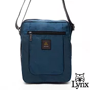 Lynx - 美國山貓休閒防潑水多功能好收納斜揹包深藍色