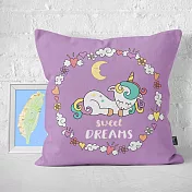 IHERMI 獨角獸插畫A 抱枕套 45cm 台灣製