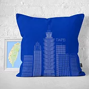 IHERMI 台北建築線條 抱枕套 45cm 台灣製