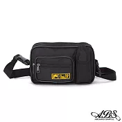 ABS愛貝斯 台灣製造輕量防潑水多層三用背法腰包 側背包 723全黑