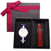 DW Daniel Wellington 經典中的珍貴收藏時尚優質腕錶-帆布+銀殼/40mm