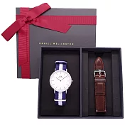 DW Daniel Wellington 經典中的珍貴收藏時尚優質腕錶-帆布+銀殼/40mm