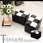 JP Kagu 雙色皮沙發椅凳34cm