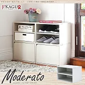 JP Kagu 日式品味DIY木質單格雙層櫃/收納櫃1入(木紋白)
