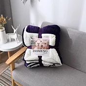 【ZHIMENG】雙層加厚法蘭羊羔絨被毯(4色)+葇葇抽取式衛生紙1串瑪瑙紫