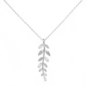 奧地利SWAROVSKI Mayfly 銀色水晶項鍊