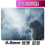 BORSU極薄鼠墊_FUNNY_堅毅貓