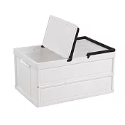 樹德livinbox - 手提摺疊籃(有蓋) FB-4531HL典雅白邊