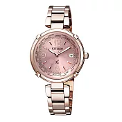 CITIZEN xC 鈦金屬櫻花粉紅女腕錶-EC1047-57W