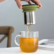 【PO:Selected】丹麥泡茶玻璃杯350ml 2.0 (黑+綠)