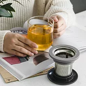 【PO:Selected】丹麥泡茶玻璃杯350ml 2.0 (黑+灰)