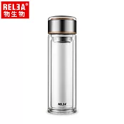 【香港RELEA物生物】350ml鋒行耐熱雙層玻璃杯(儒雅金)