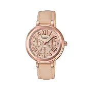 CASIO卡西歐  SHEEN系列 典雅手錶 (SHE-3034GL-9A)-粉紅x玫瑰金