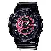 CASIO卡西歐  限量情人對錶 (SLV-19A-1A)-黑白x桃紅