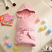 義大利Fancy Belle《斯卡線曲-粉》色坊針織兒童包巾兩用被(90*90CM)