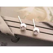 4mm~立體亮面小圓球耳環《925純銀耳環》 銀飾