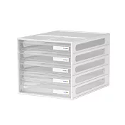 樹德-livinbox A4桌上文件資料櫃(5抽) DD-1205 簡約白