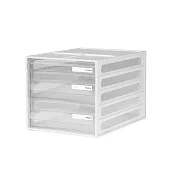 樹德-livinbox A4桌上文件資料櫃(3抽) DD-1221 簡約白
